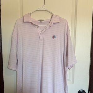 Pink Striped Polo Shirt